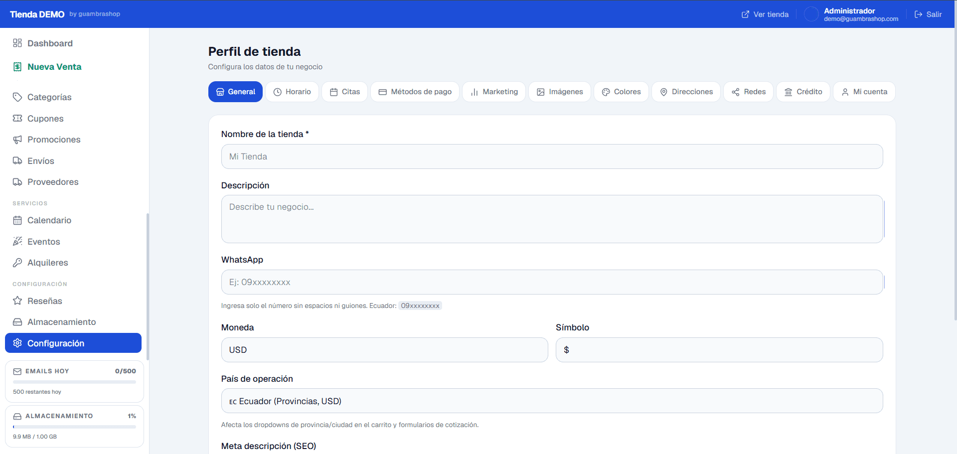 Configuración Completa