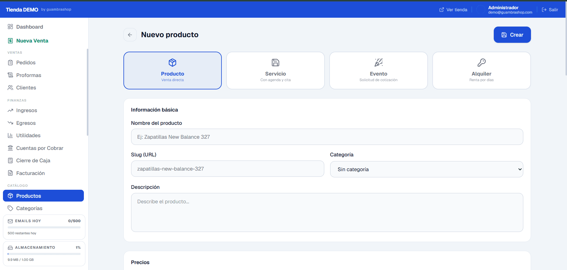 Gestión de Productos